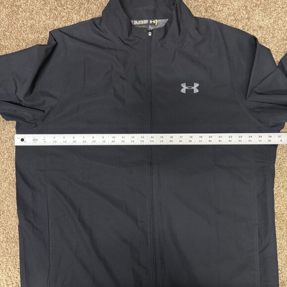 Under Armour Vital Woven Warm-Up Jacket Mens 2XL Black Mesh Lined Workout Loose - Picture 7 of 16